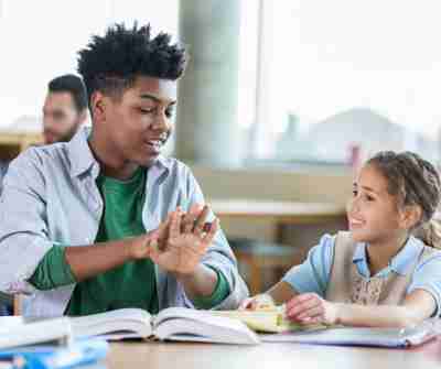 Volunteer and Student